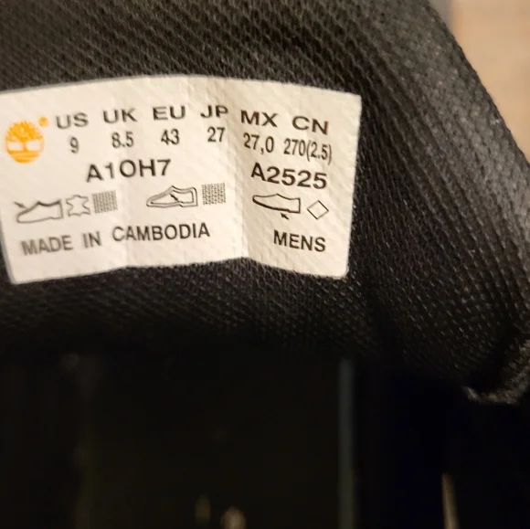 Timberland Davis Square Leather/Fabric Men's Chukka Black Nubuck Size 9 - Picture 7 of 13